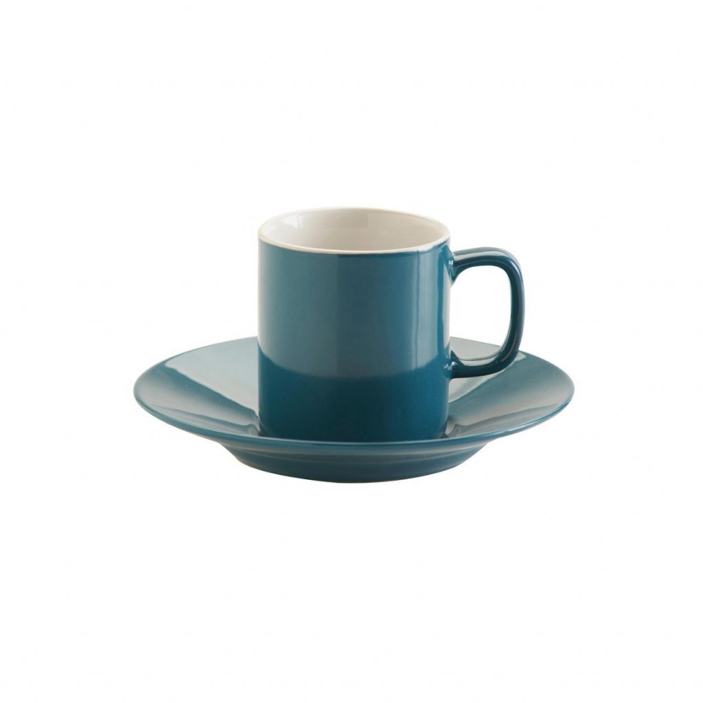 Espressokopp & fat Blå Teal