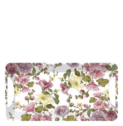Floral medium bricka med handtag