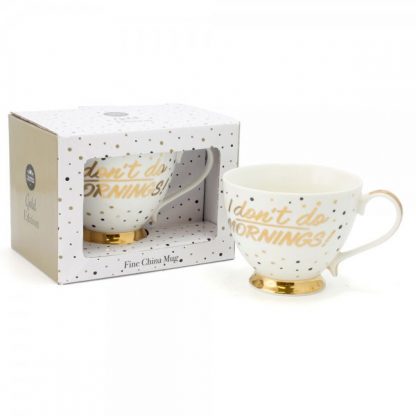 Mad Dots Mornings mugg på fot