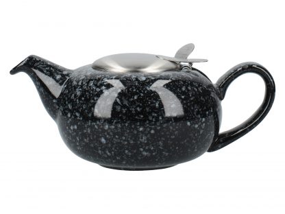 London Pottery Pebble Tekanna, Gloss Flecked Black, 2 Cup