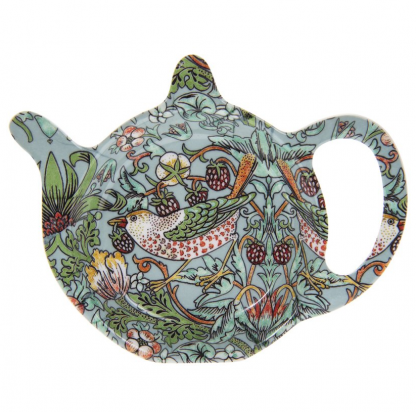William Morris Teal Strawberry Thief Tepåsfat