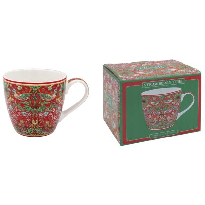 William Morris Red Strawberry Thief Frukostmugg