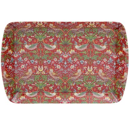 William Morris Red Strawberry Thief Liten bricka