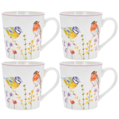 Garden Birds 4 muggar i presentförp