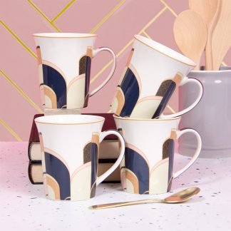 Art Deco 4 muggar i presentförpackning