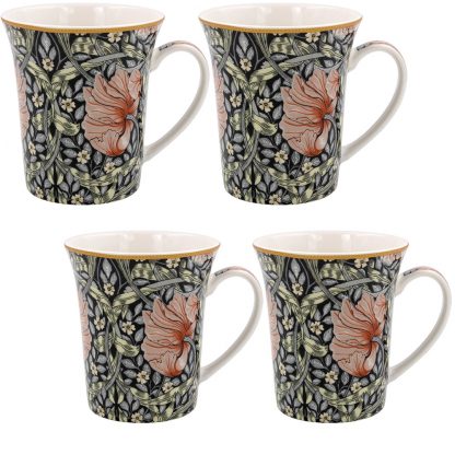 William Morris Pimpernel Blush 4 muggar i presentförpackning