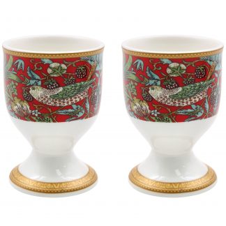 William Morris Red Strawberry Thief äggkoppar