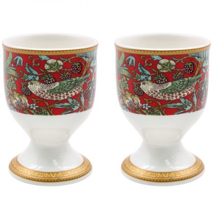 William Morris Red Strawberry Thief äggkoppar