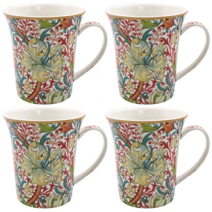 William Morris Golden Lily 4 muggar i presentförpackning
