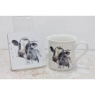 Country Life Presentset Mugg och coaster - Ko