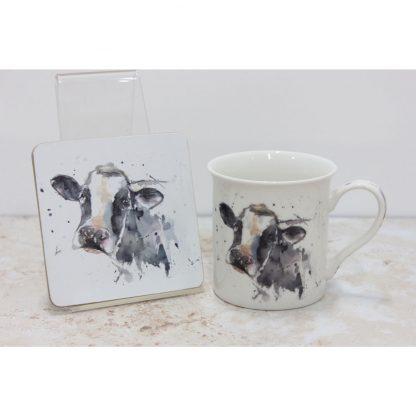 Country Life Presentset Mugg och coaster - Ko