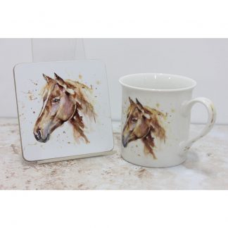 Country Life Presentset Mugg och coaster - Häst