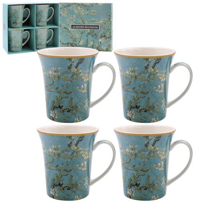Van Gogh Almond Blossom 4 muggar i presentförpackning