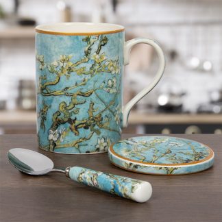 Van Gogh Almond Blossom Mugg, coaster & sked