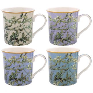 Van Gogh Almond Blossom mix 4 muggar i presentförpackning