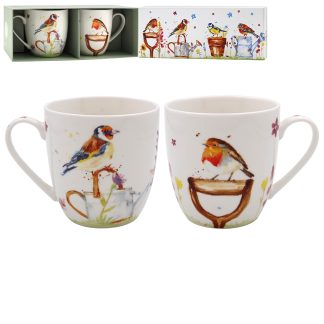 Garden Birds 2 muggar i presentförpackning
