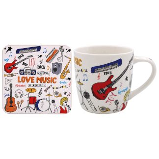Love Music Mugg & Coaster