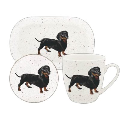 Waggy Tails Tax mugg, coaster & bricka