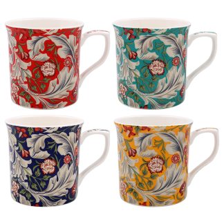 W Morris Tapestry Mix 4 muggar i presentförpackning