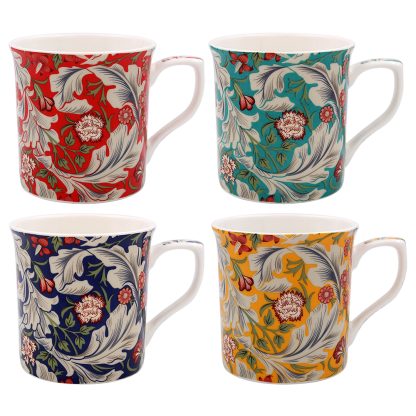 W Morris Tapestry Mix 4 muggar i presentförpackning
