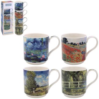 Monet 4 stapelbara muggar