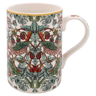 W Morris White Strawberry Thief Mugg