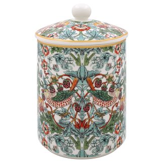 W Morris White Strawberry Thief Burk med lock