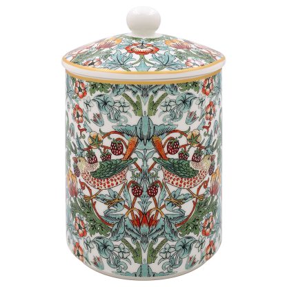 W Morris White Strawberry Thief Burk med lock