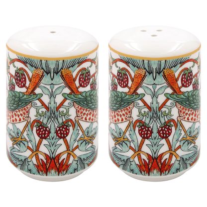W Morris White Strawberry Thief Salt och Pepparkar
