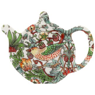 W Morris White Strawberry Thief Tepåsfat