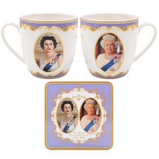 HM Queen Elisabeth II Mugg & Coaster