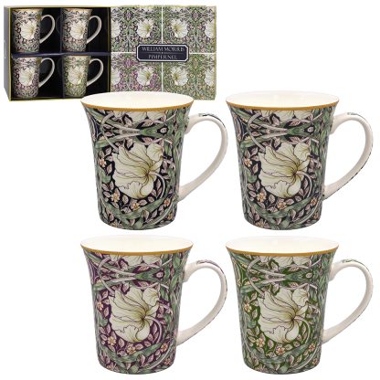 William Morris Pimpernel Lustre 4 muggar i presentförpackning