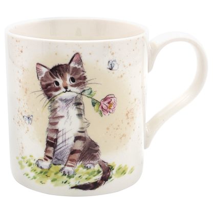 Paper Shed Katt med ros Mugg