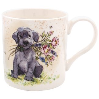 Paper Shed Hund med blommor Mugg