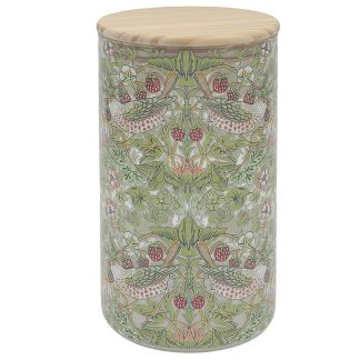 W Morris Strawberry Thief Glasburk med lock L