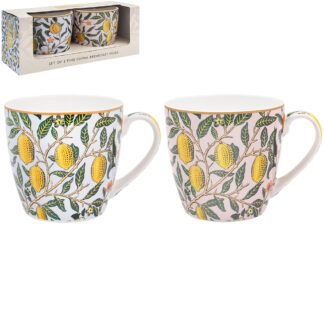 William Morris Fruits Mix 2 frukostmuggar i presentförpackning