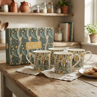 William Morris Daffodils 4 muggar i presentförpackning