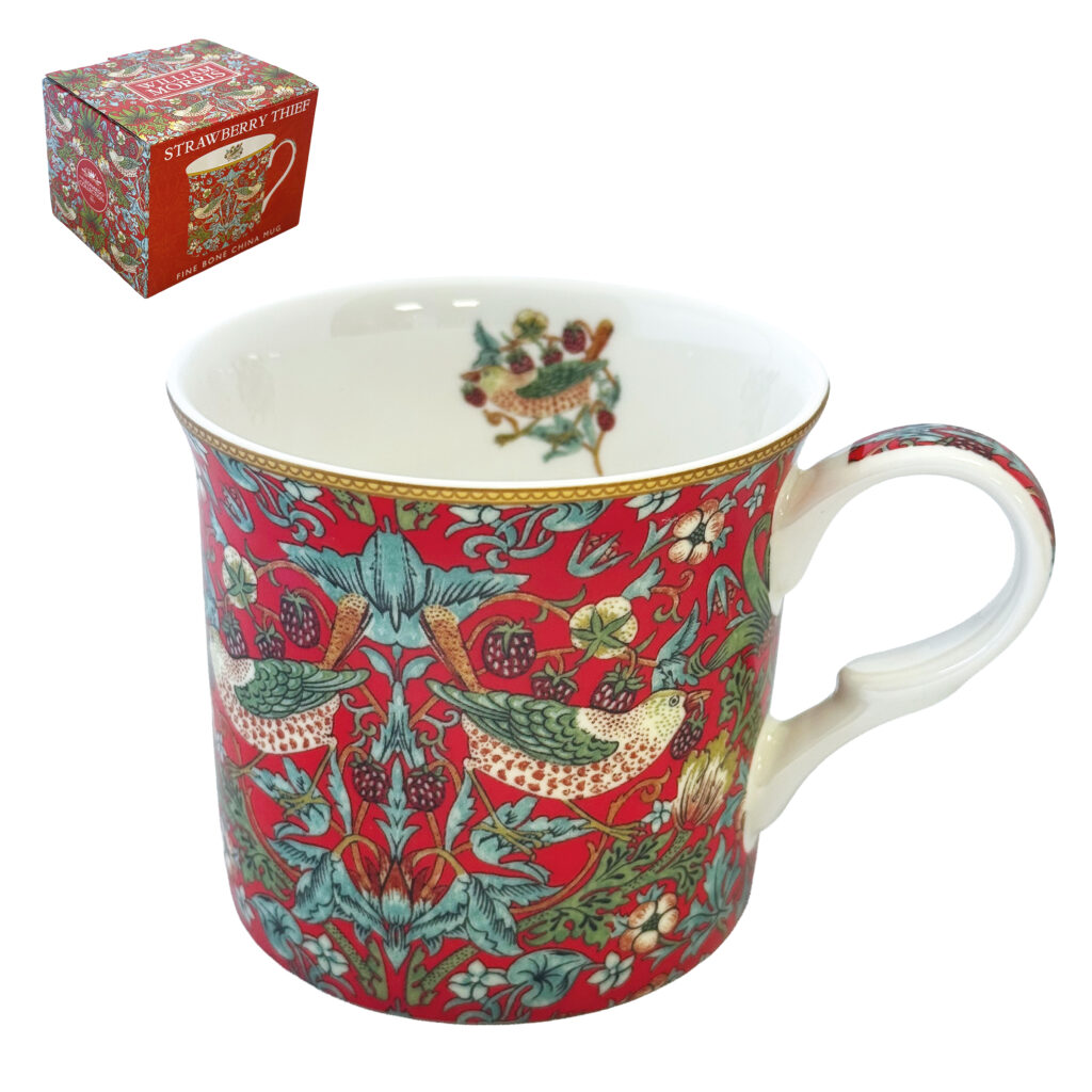 William Morris Strawberry Thief Palacemugg i benporslin