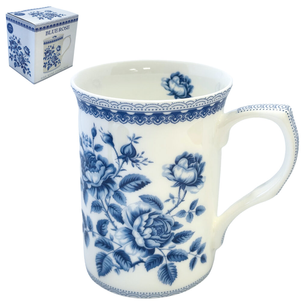 Blue Rose Castlemugg i benporslin