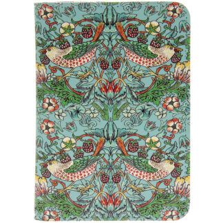 Teal Strawberry Thief passfodral