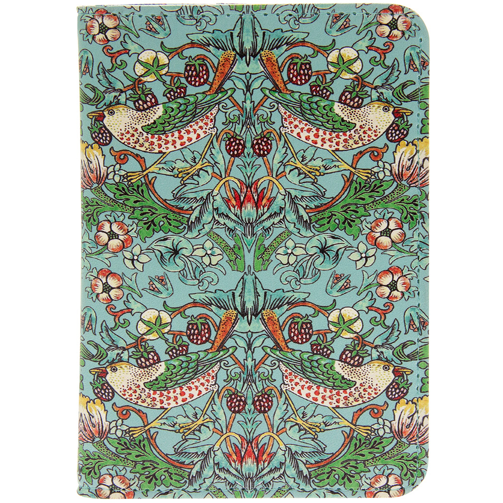 Teal Strawberry Thief passfodral