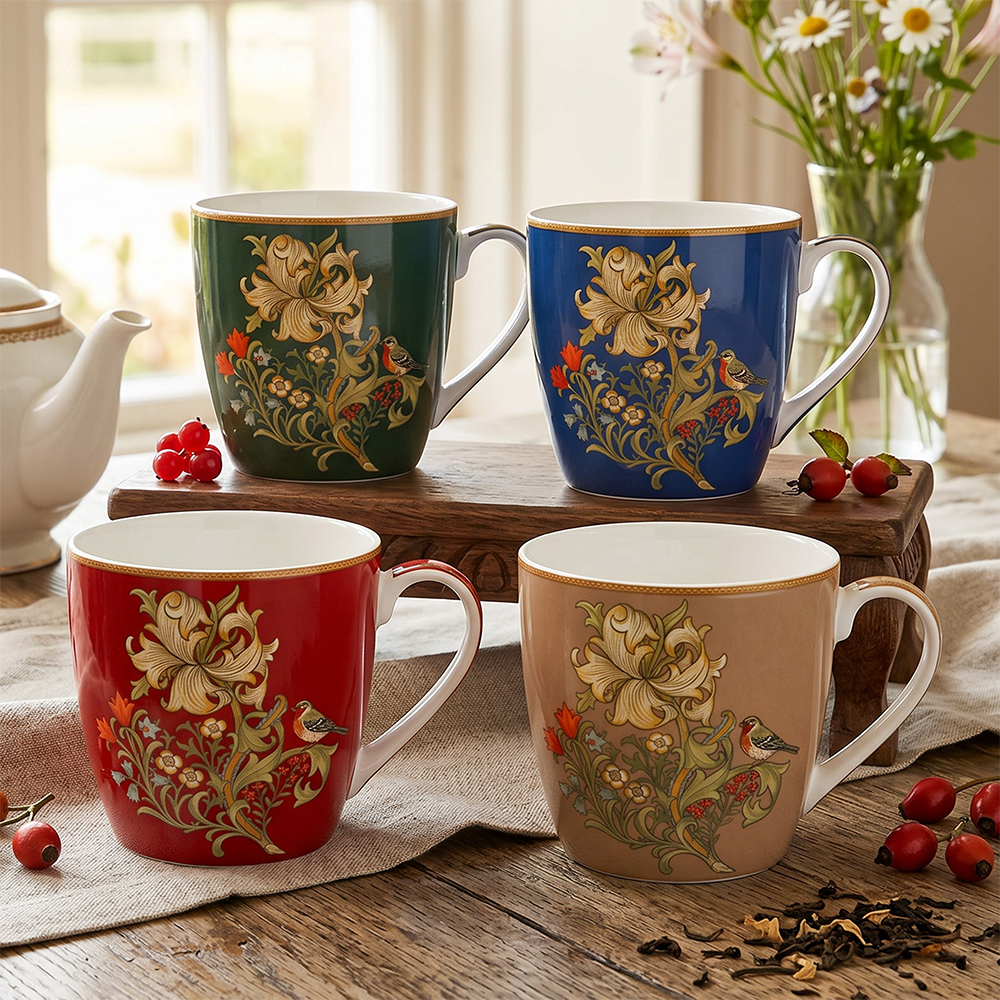 William Morris Golden Lily Frukostmugg 4-mix