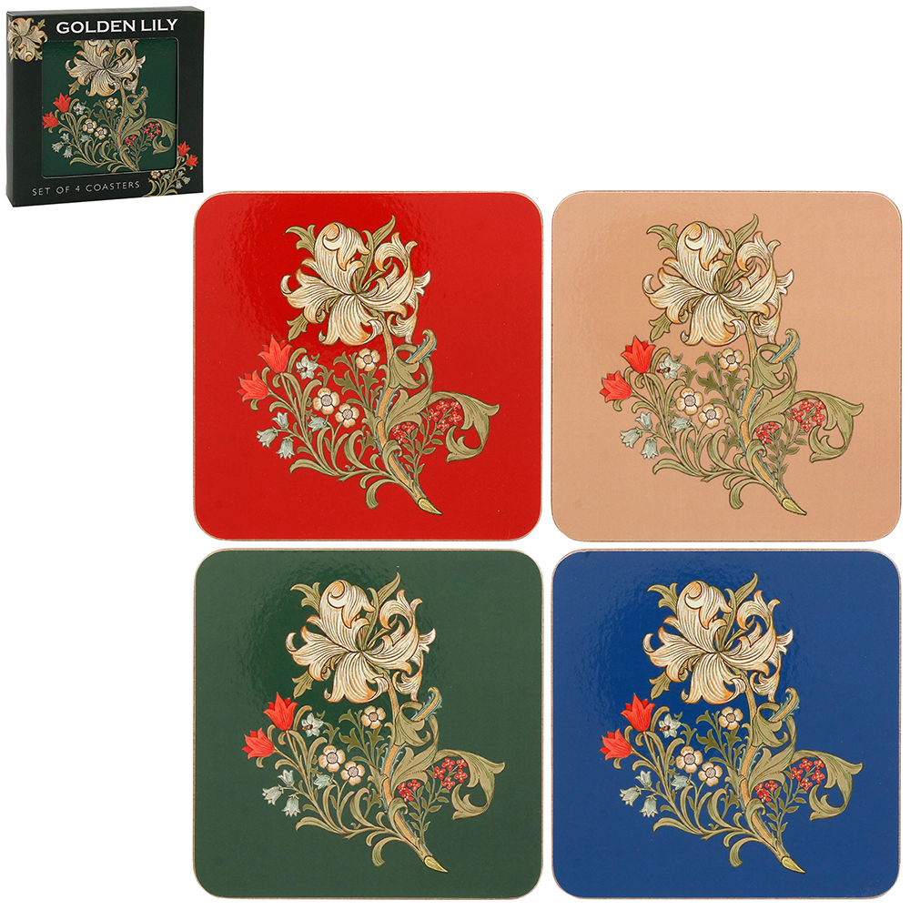 W Morris Golden Lily Coasters 4-mix - Bild 2