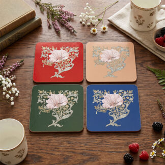 W Morris Pimpernel Coasters 4-mix